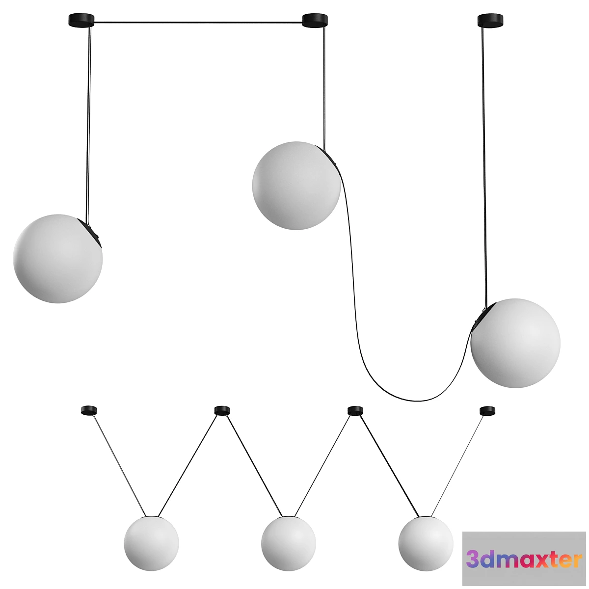 1433020 - Pendant lamp PDNT Moon + Belt (Centersvet) 3D Max