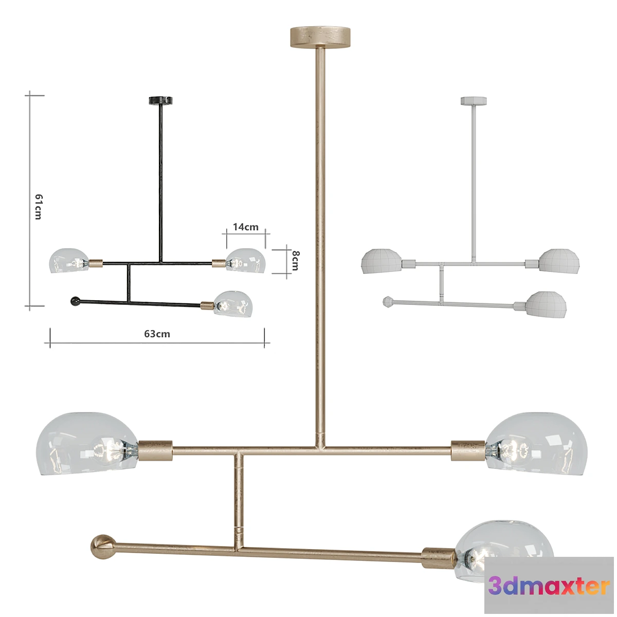 1433060 - Tangle Chandelier Pendant 3D Max