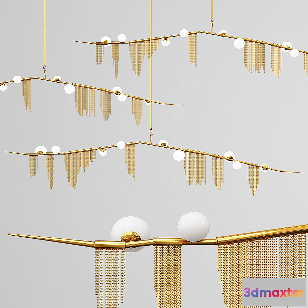 1433148 - Cherry Bomb Fringe Chandelier 9 Lights 3D Max