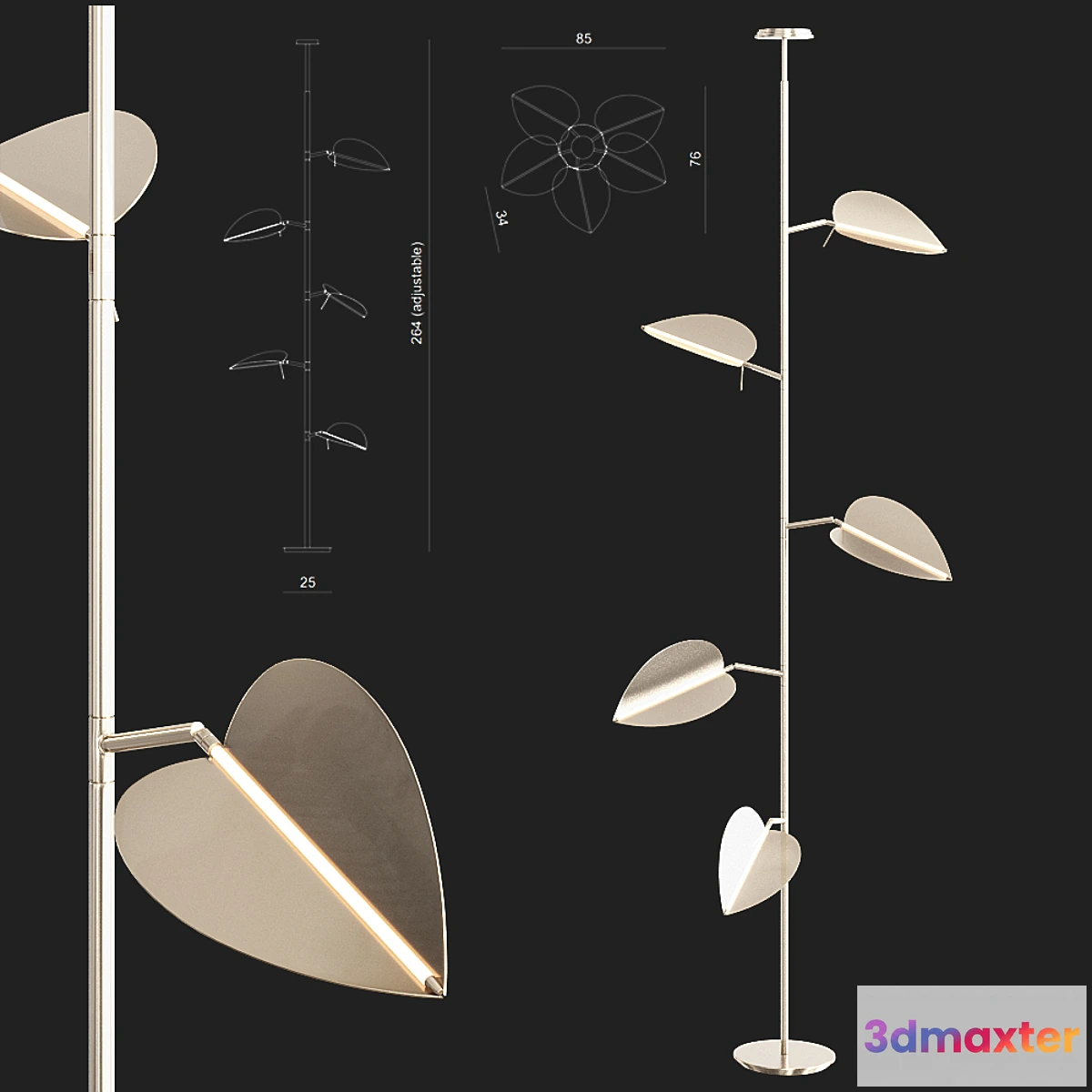 1433150 - Visionnaire ARACEA  Hanging lamp 3D Max