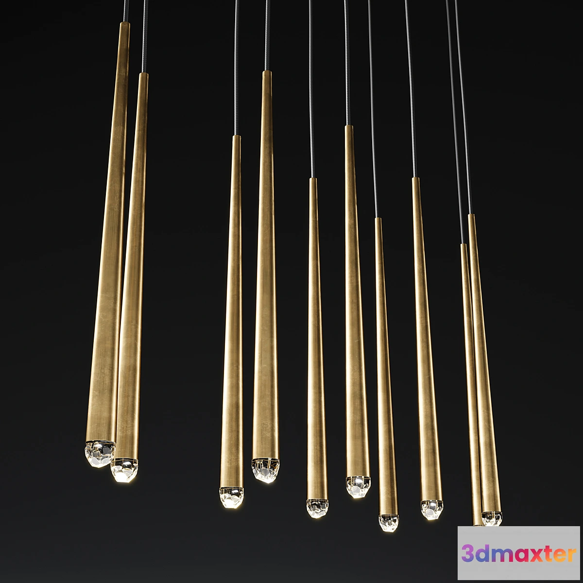 1433432 - AQUITAINE LINEAR CHANDELIER 3D Max