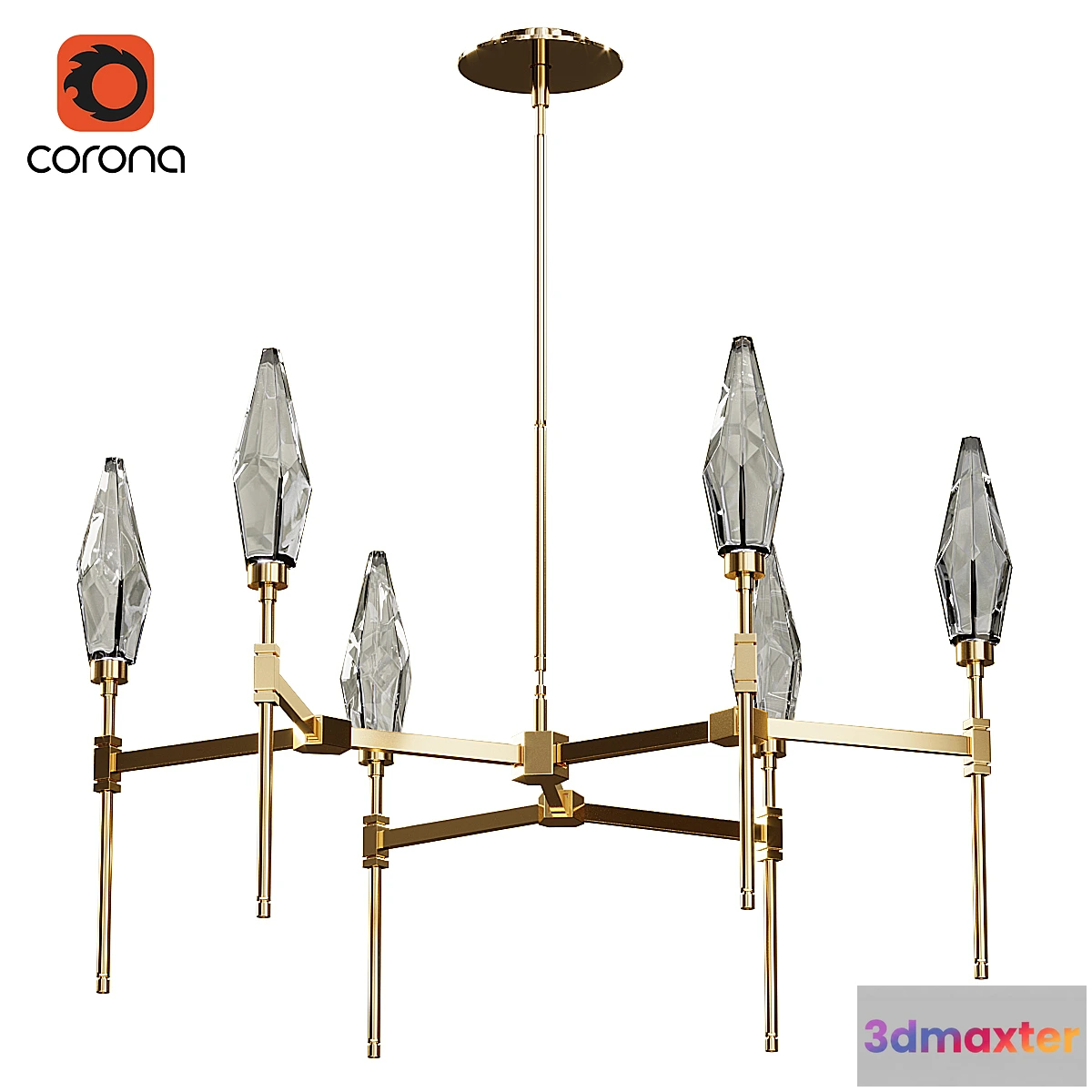 1434096 - Rock Crystal Round Belvedere Chandelier 3D Max