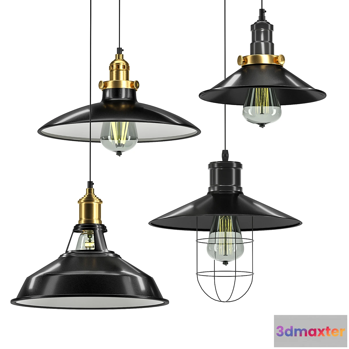 1434416 - Industrial lamp set 3 3D Max