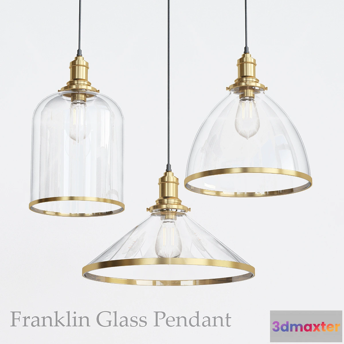 1434776 - Franklin glass pendant 3D Max