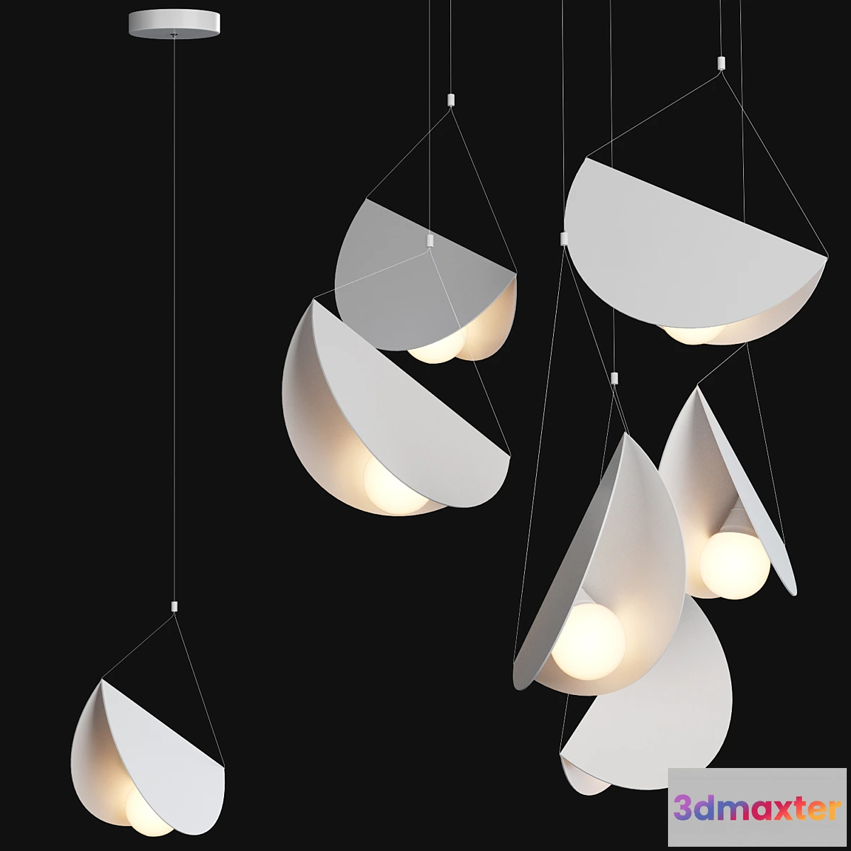 1435126 - Origami pendant lamp with Aliexpress 065 3D Max
