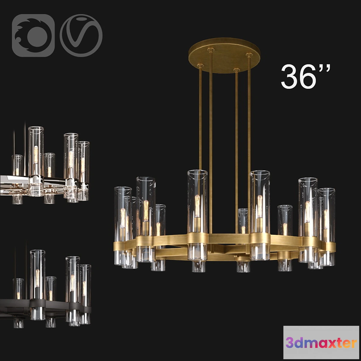 1435268 - Restoration Hardware RAVELLE ROUND 36 ” 3D Max