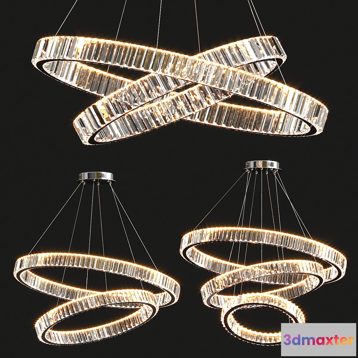 1435810 - Crystal Ring Chandelie_2 3D Max