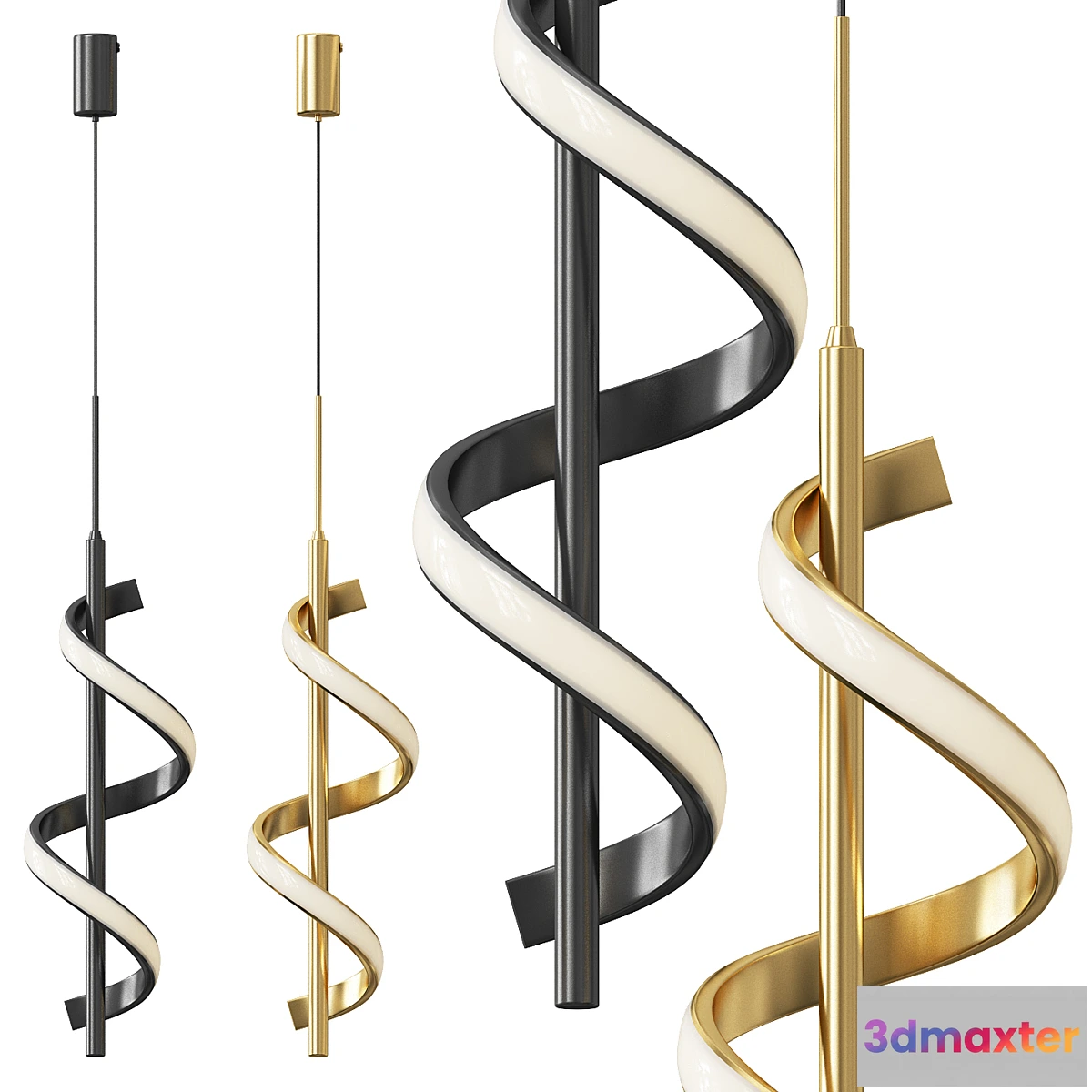 1436030 - Swirl LED pendant lamp 3D Max