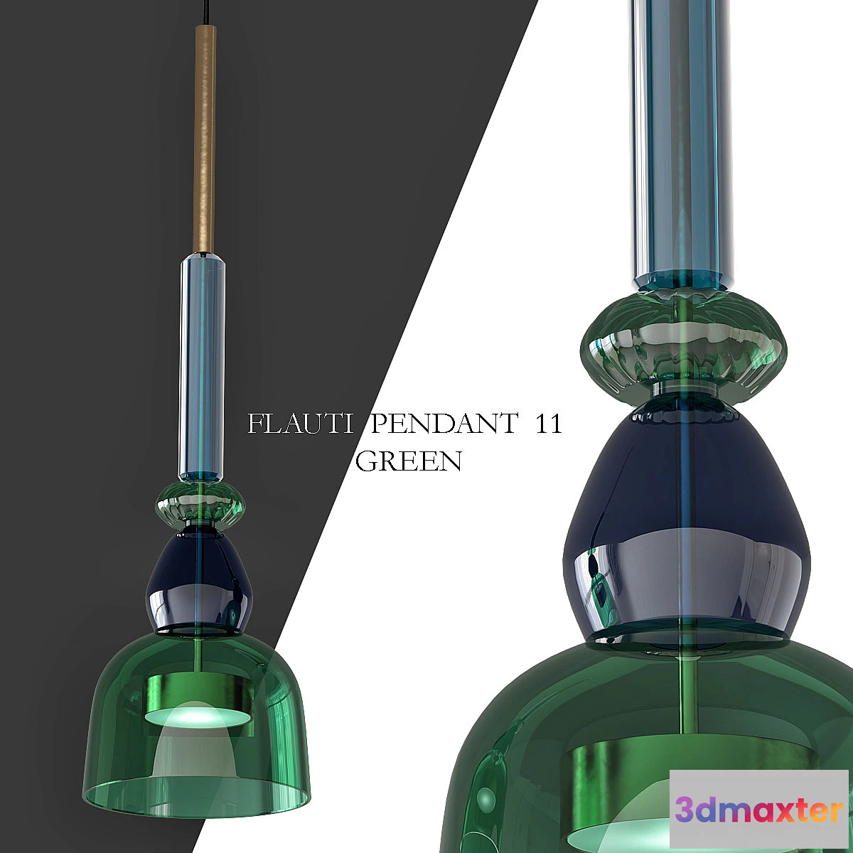 1436202 - Flauti green pendant 3D Max