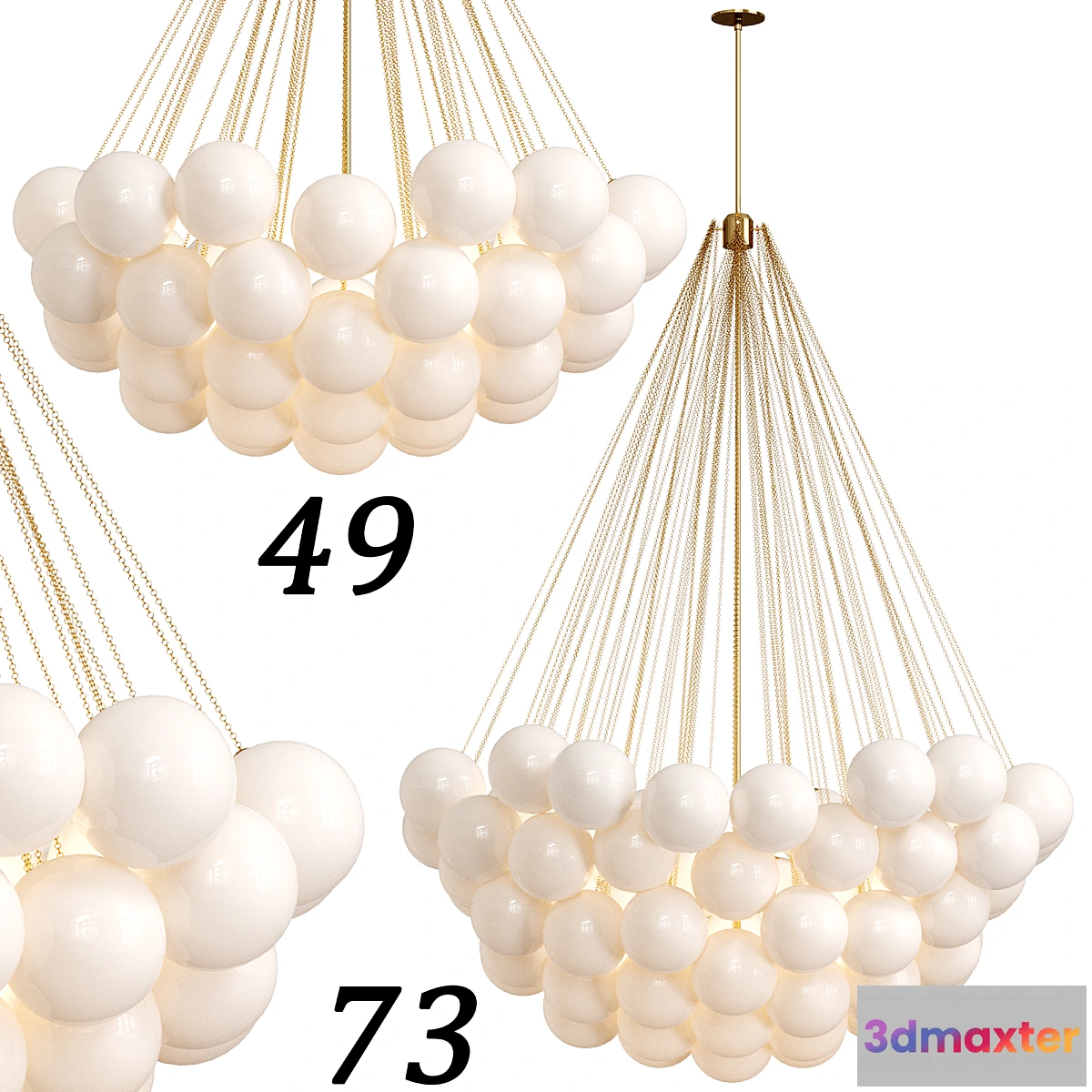 1436262 - Cloud Chandelier Set 1 By Apparatusstudio 3D Max