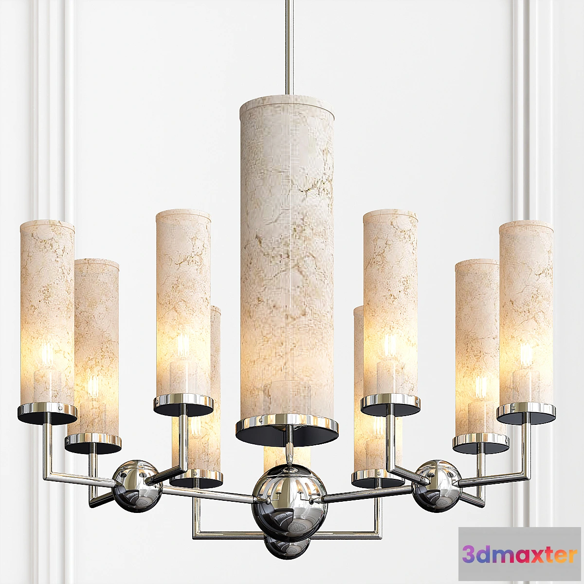 1436576 - Baker Sodalite Chandelier 3D Max