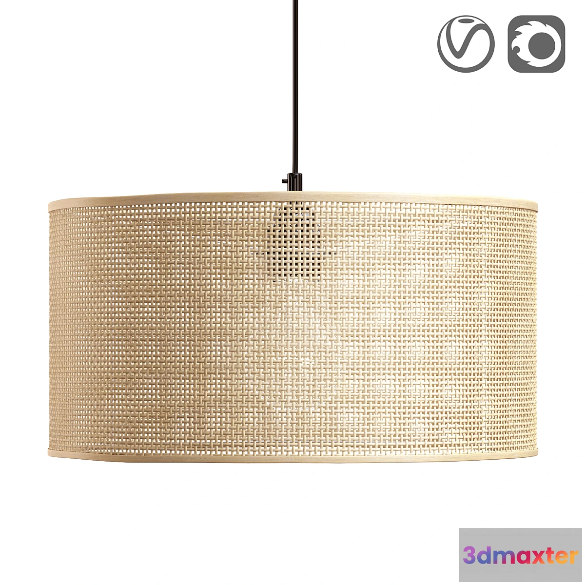 1436728 - Dolkie Wicker Rattan Lampshade or Chandelier 3D Max