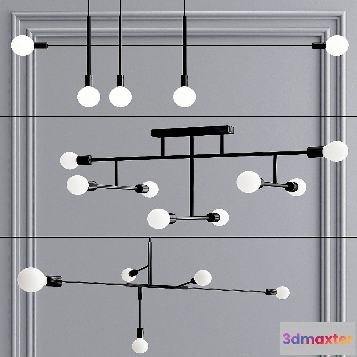 1437026 - PENDANT LIGHT COLLECTION 7 3D Max