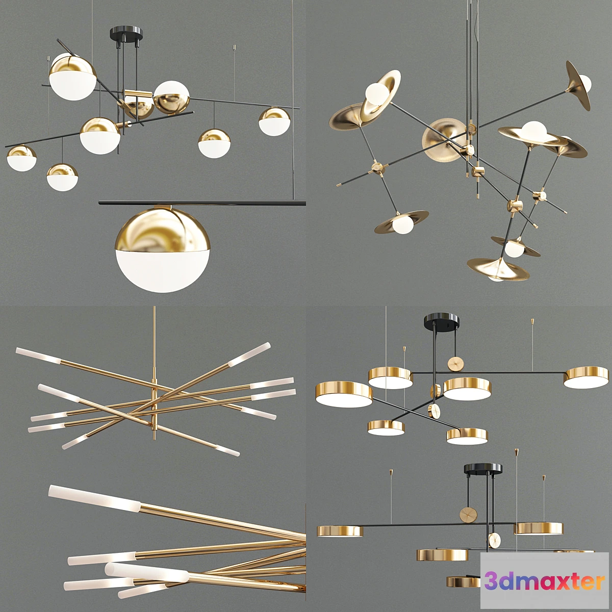 1437440 - Four Exclusive Chandelier Collection_18 3D Max