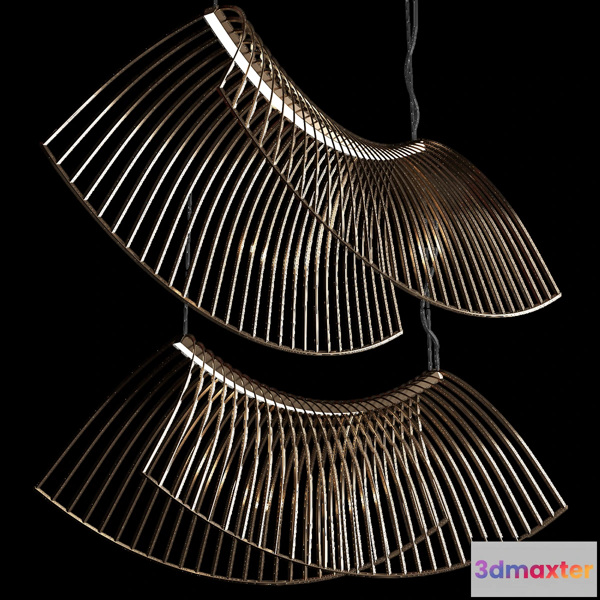 1437772 - Parabola Champagne Suspension 3D Max