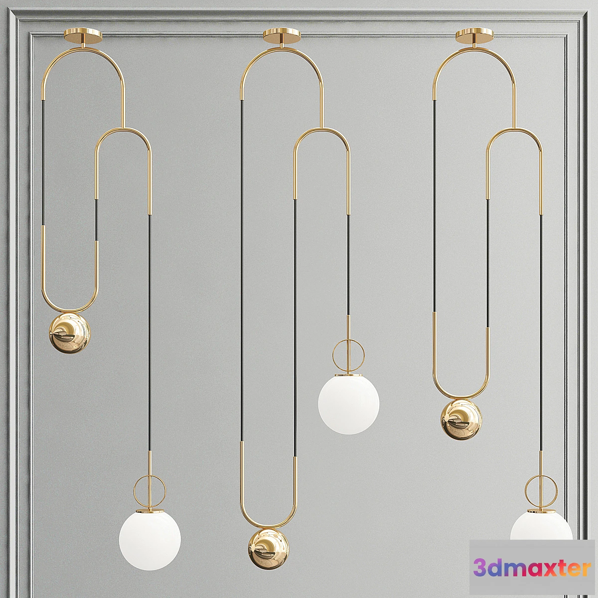 1437822 - Pendant lamp with counterweight 3D Max