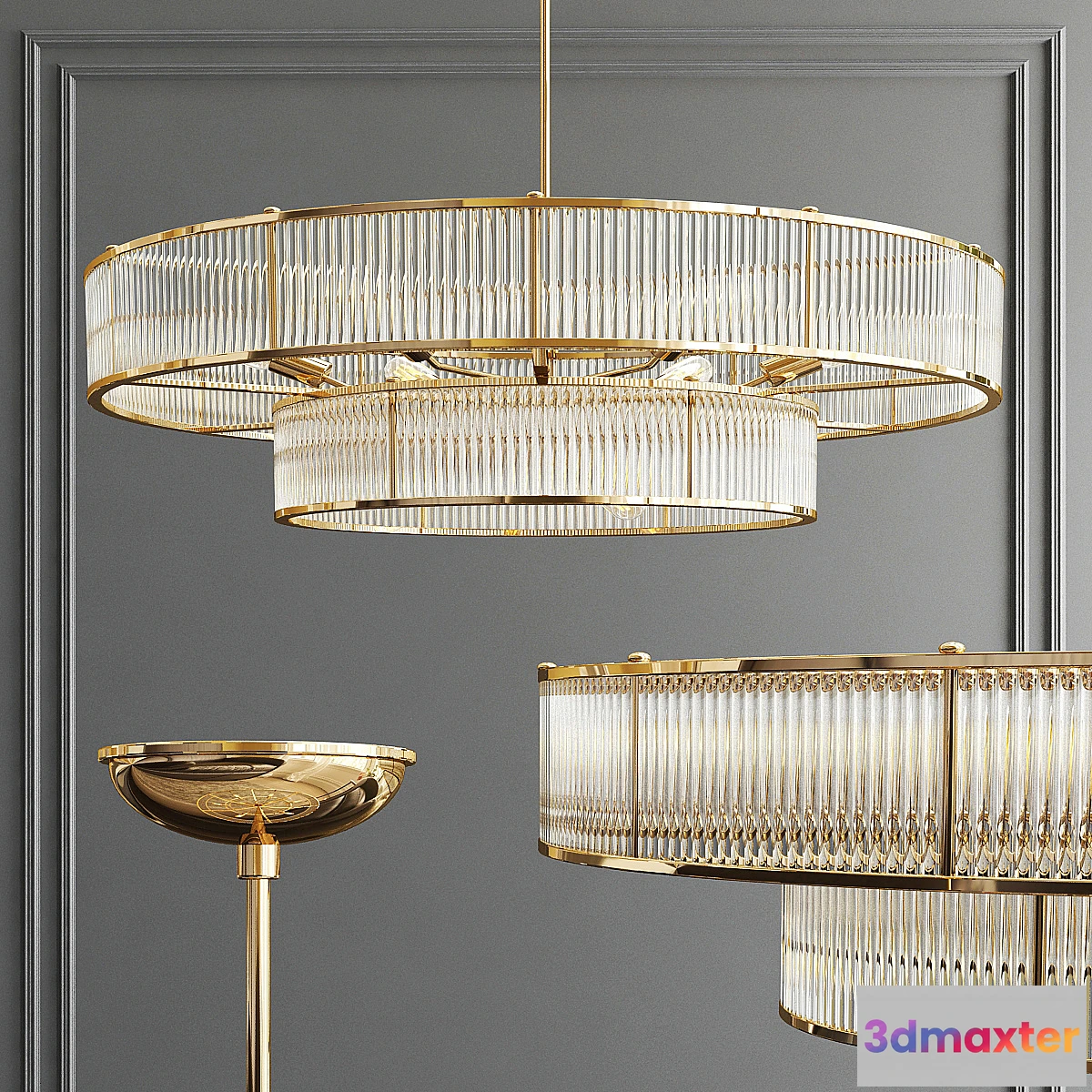1438066 - RH Marais Round Chandelier 3D Max