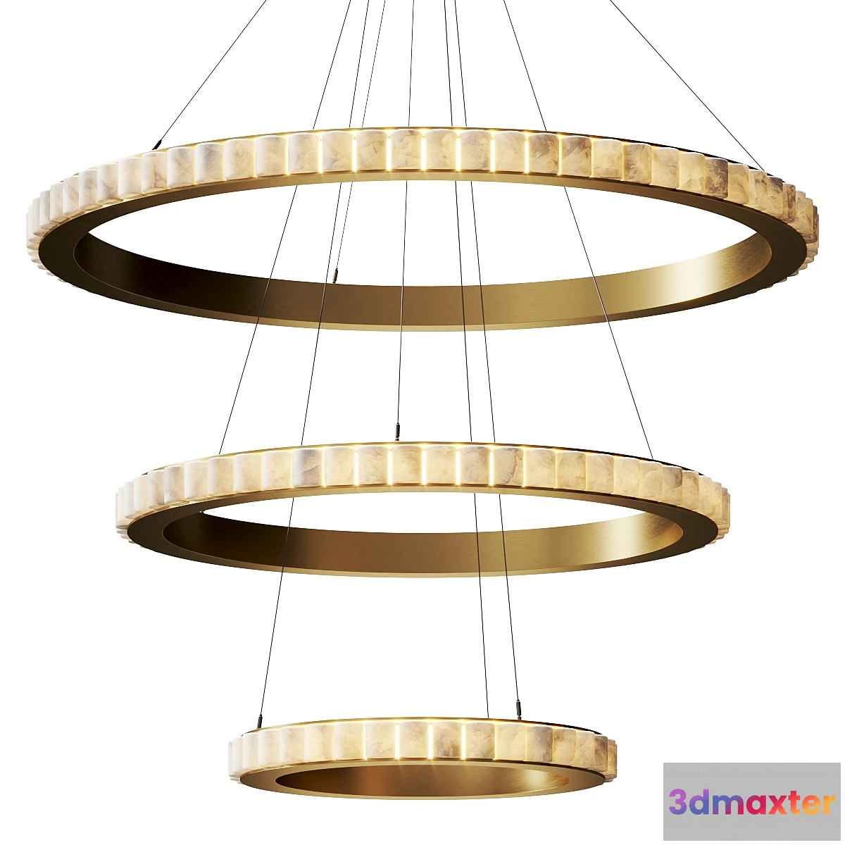 1438488 - CTO Lighting Avalon Triple Chandelier 3D Max