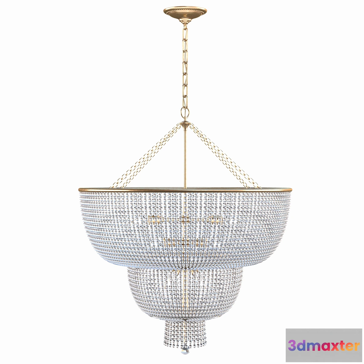 1438662 - Jacqueline Two-Tier Chandelier in Hand-Rubbed An 3D Max