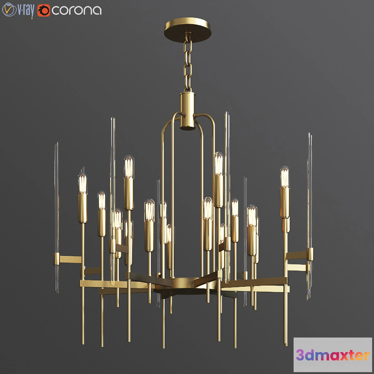 1438742 - Hudson valley bari chandelier 3D Max