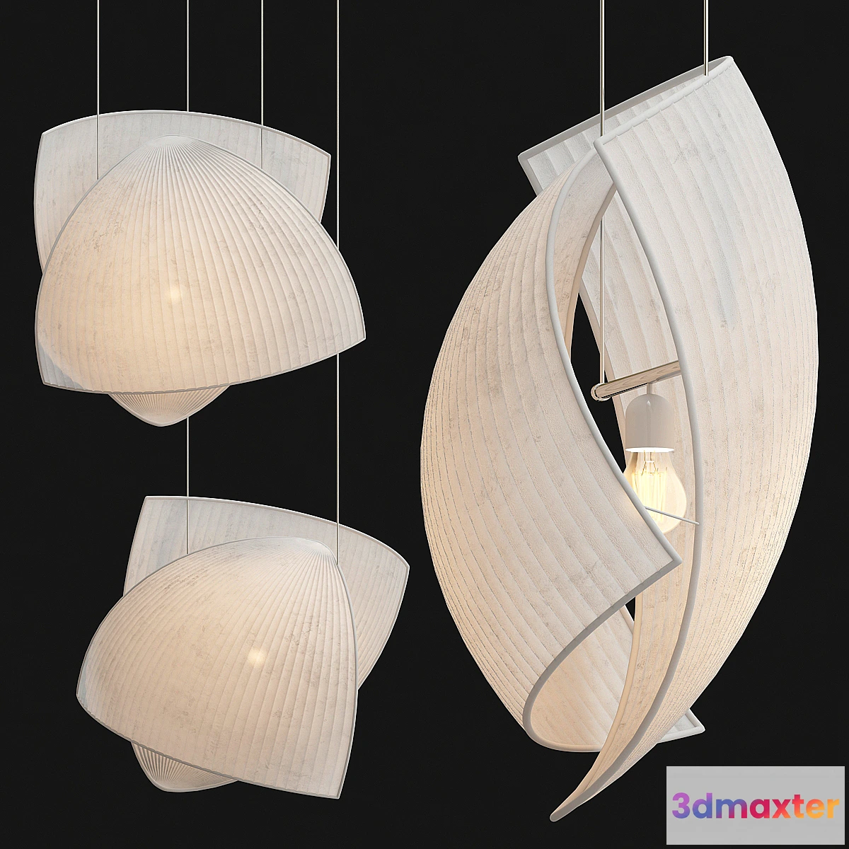 1438786 - Grok voiles pendant lights 3D Max