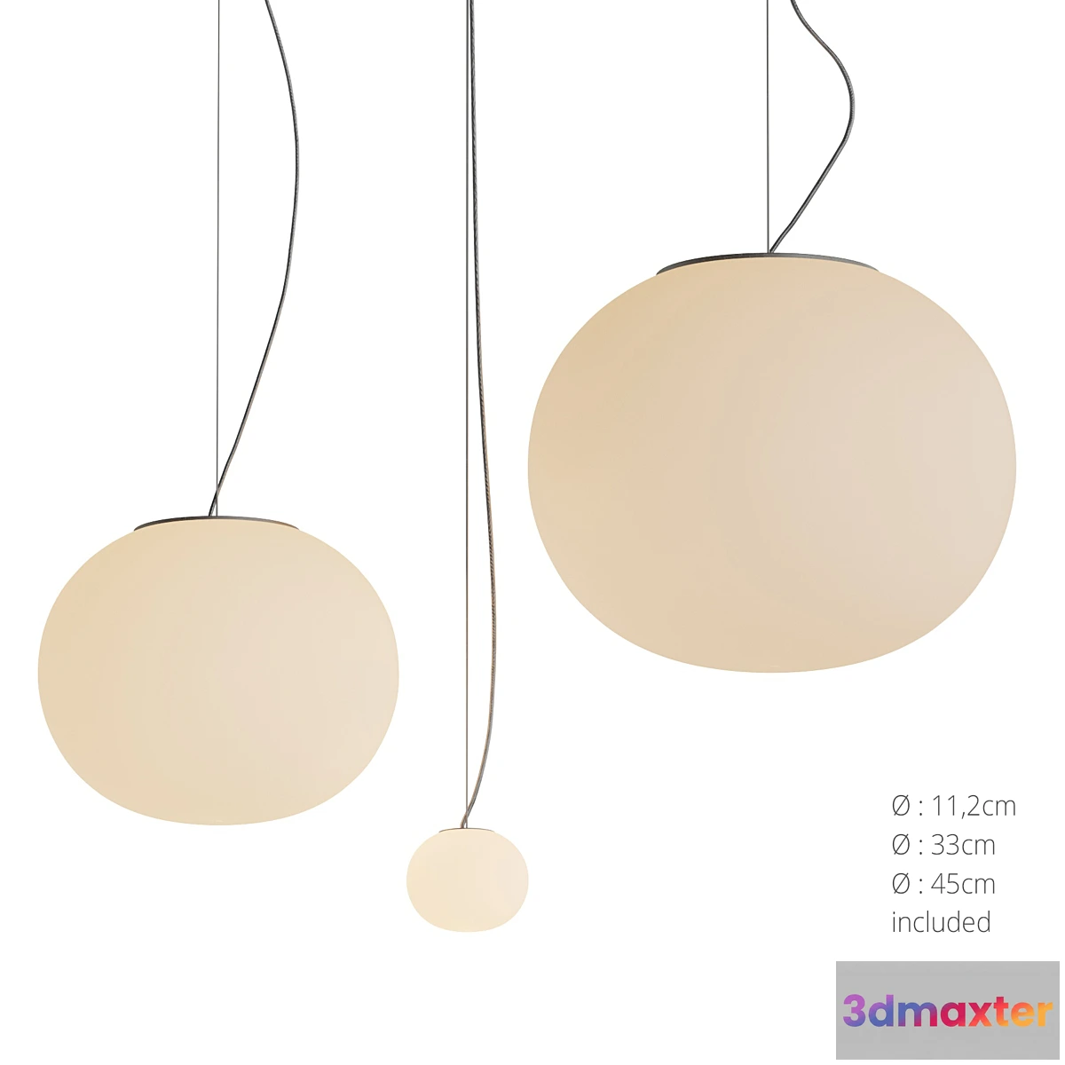 1439094 - Glo-Ball Pendant Flos 3D Max