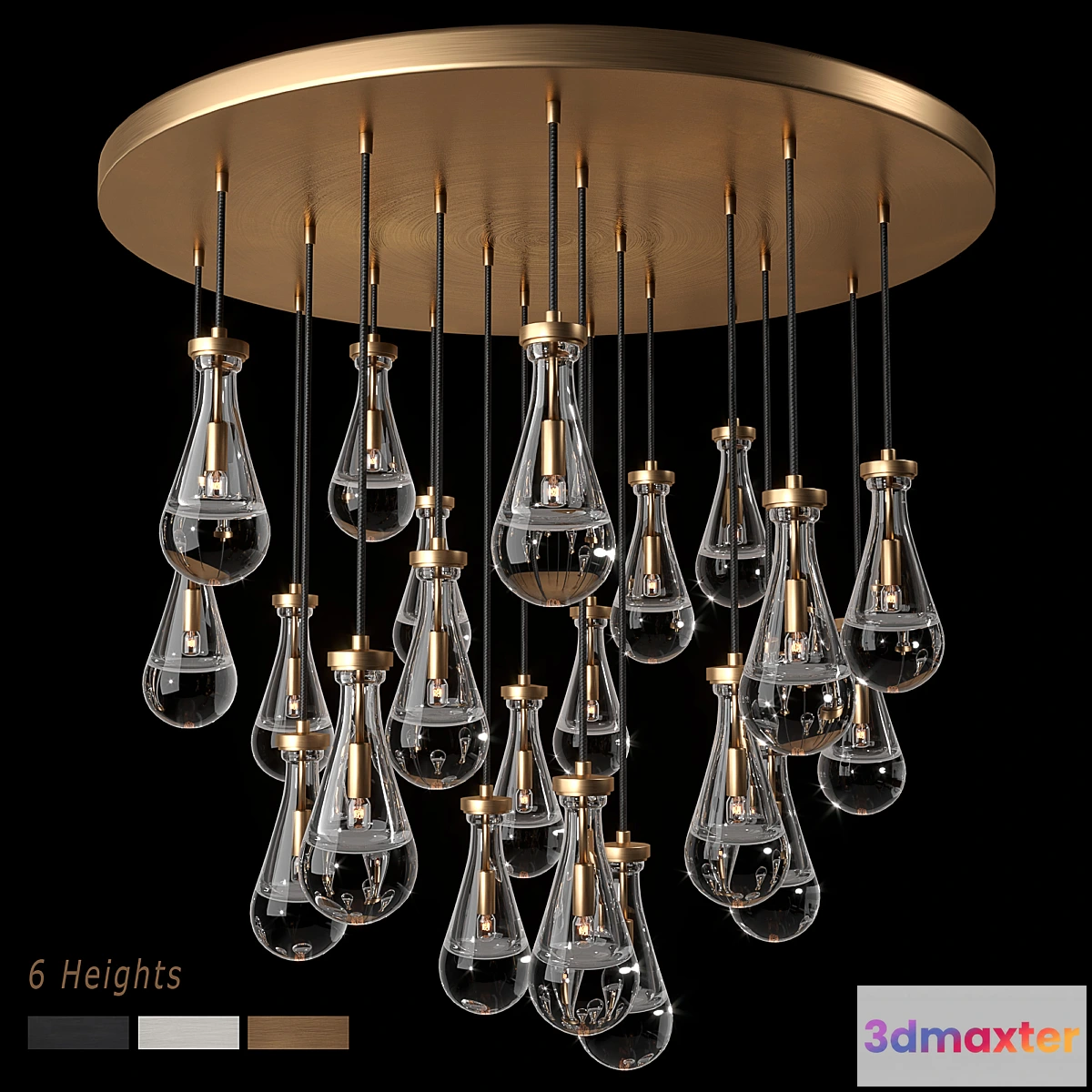 1439548 - RH Rain Round Chandelier 47 3D Max