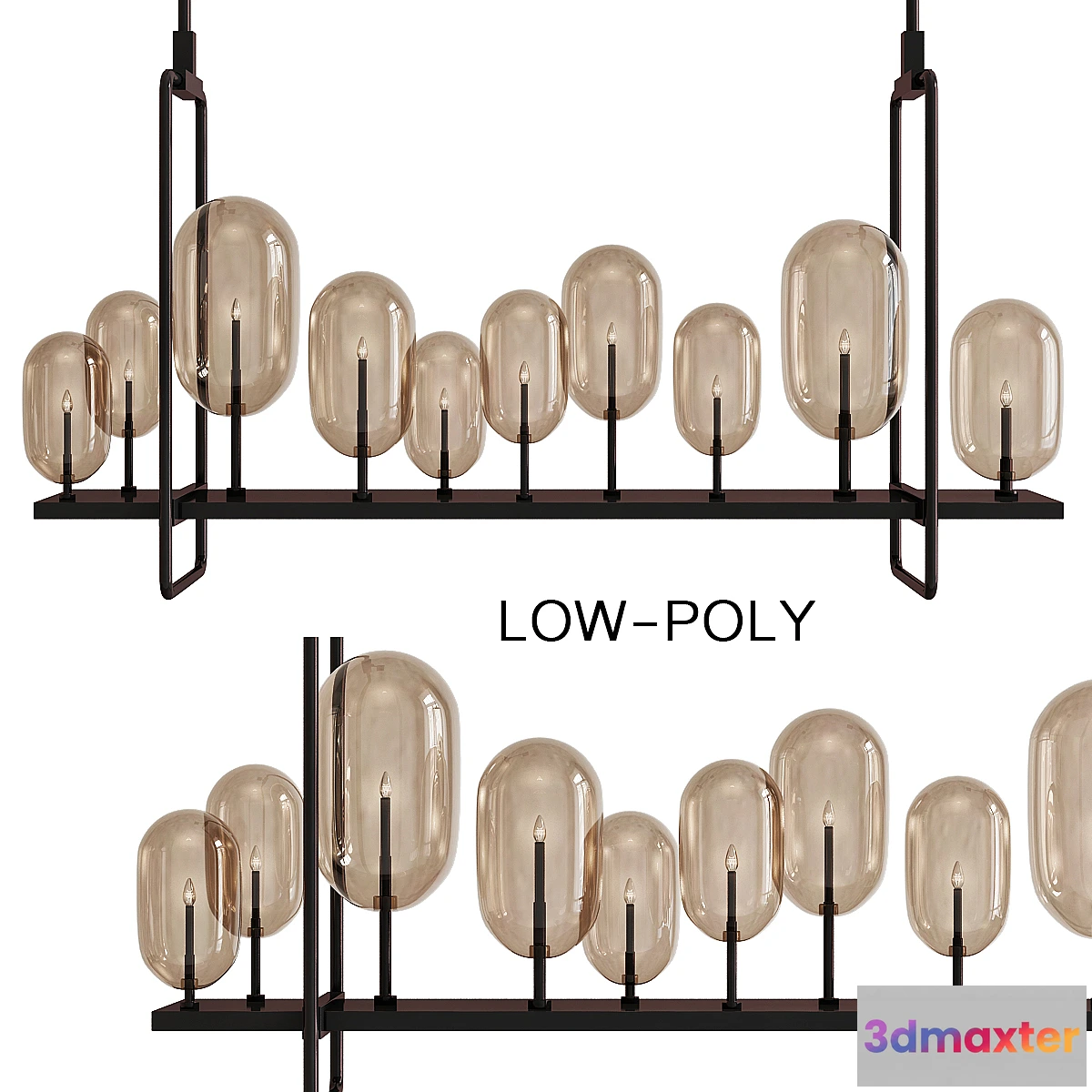 1440470 - Rectangle Vintage Pendant Lights For Indoor 3D Max