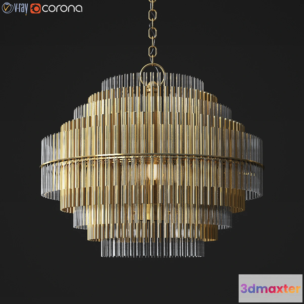1440674 - Emile Chandelier Restorationhardware 3D Max