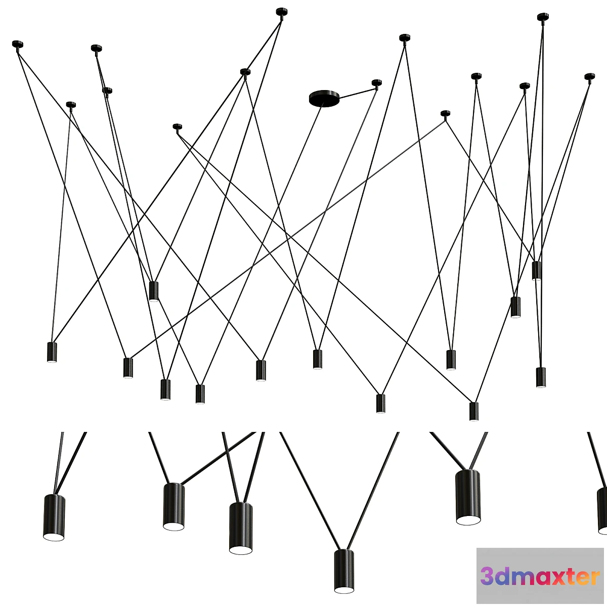 1440726 - Vibia match chandelier 3D Max