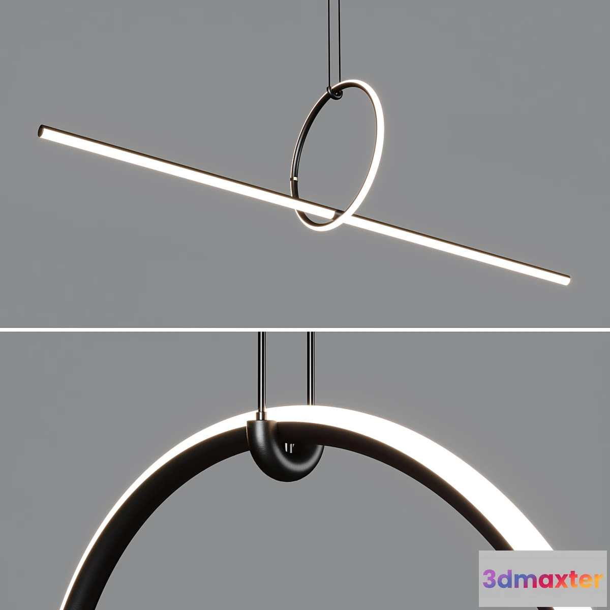 1440744 - FLOS Small Circle and Line Arrangements Light by Michael Anastassiades 3D Max