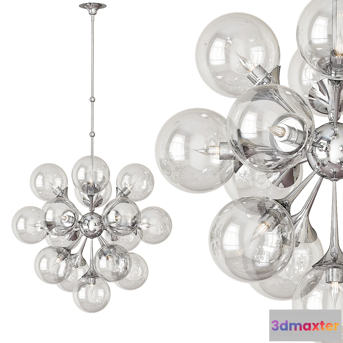 1440760 - Visual Comfort Lighting Cristol Large Tiered 3D Max