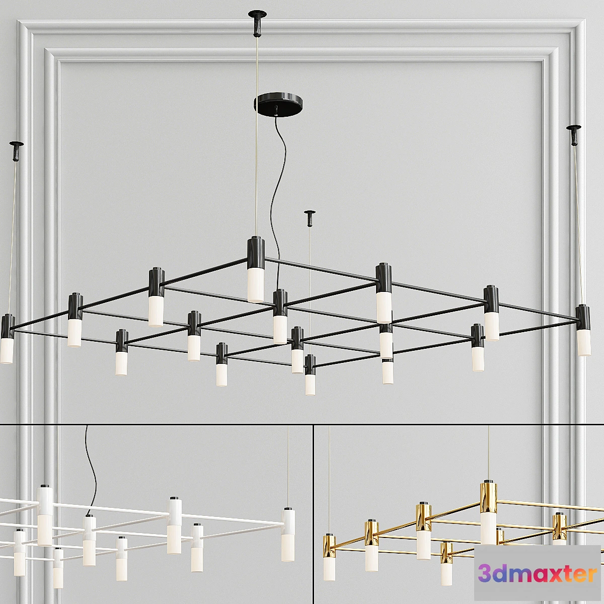 1440886 - Tooy Quadrante 16 Luci G9 3D Max