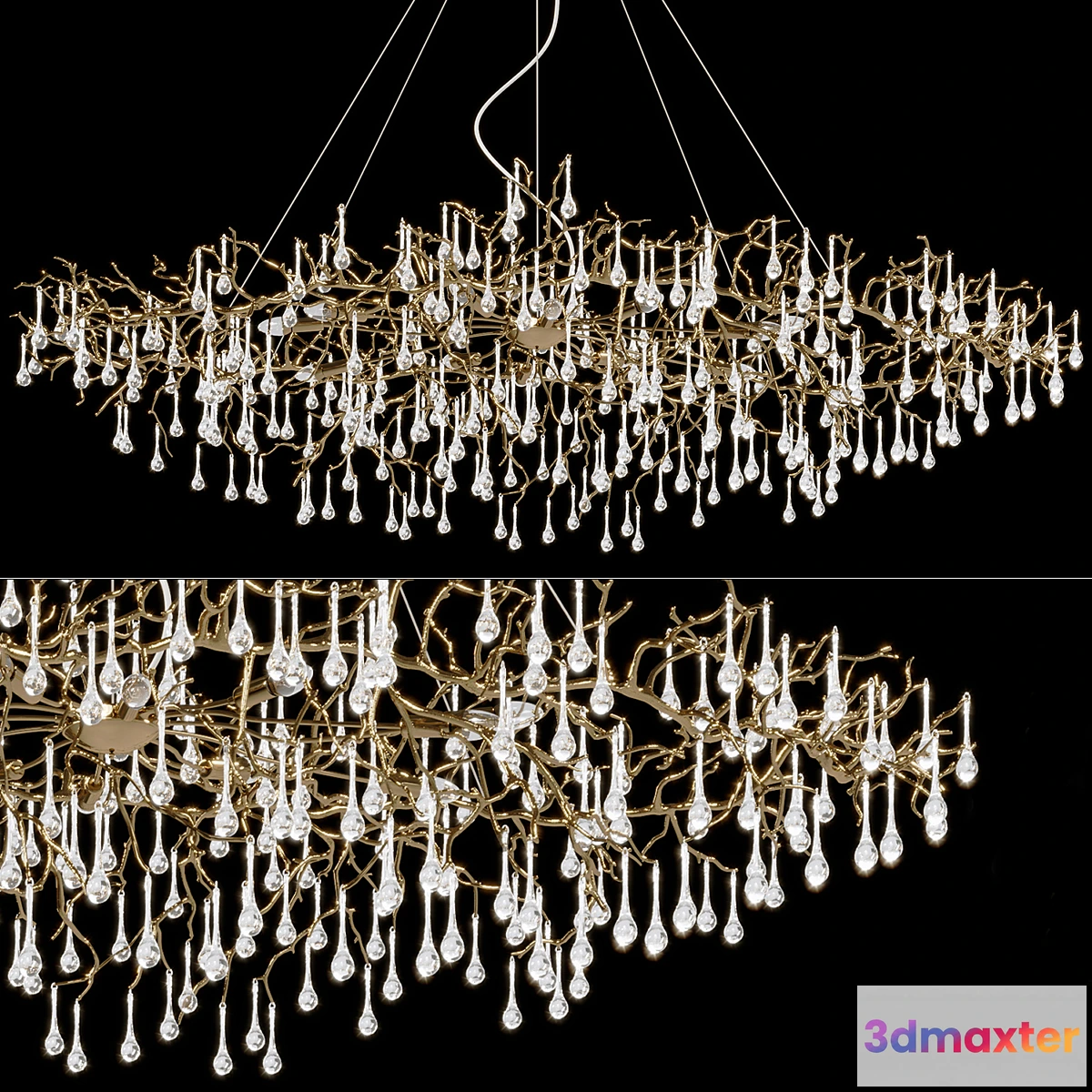 1440936 - Chandelier Crystal Lux REINA V2 SP12 L1500 3D Max