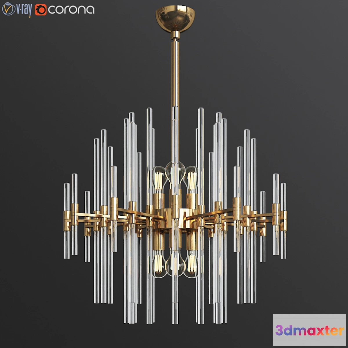 1441354 - Quebec 6-Light Chandelier 3D Max