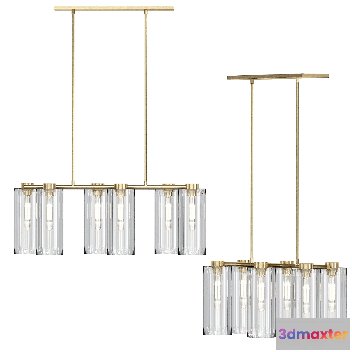1441938 - Glass Cylinder Chandelier 3D Max