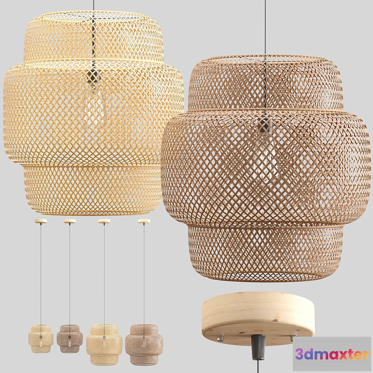 1443216 - Rattan pendant lights 050 3D Max