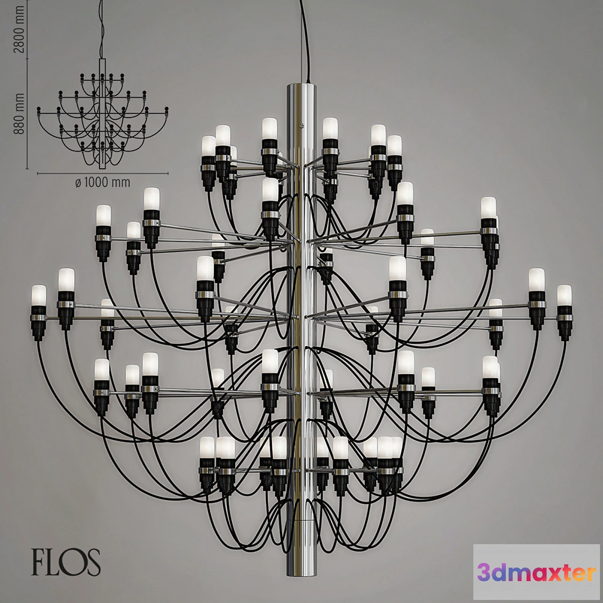 1443450 - Flos 2097 50 Holder Chrome 3D Max