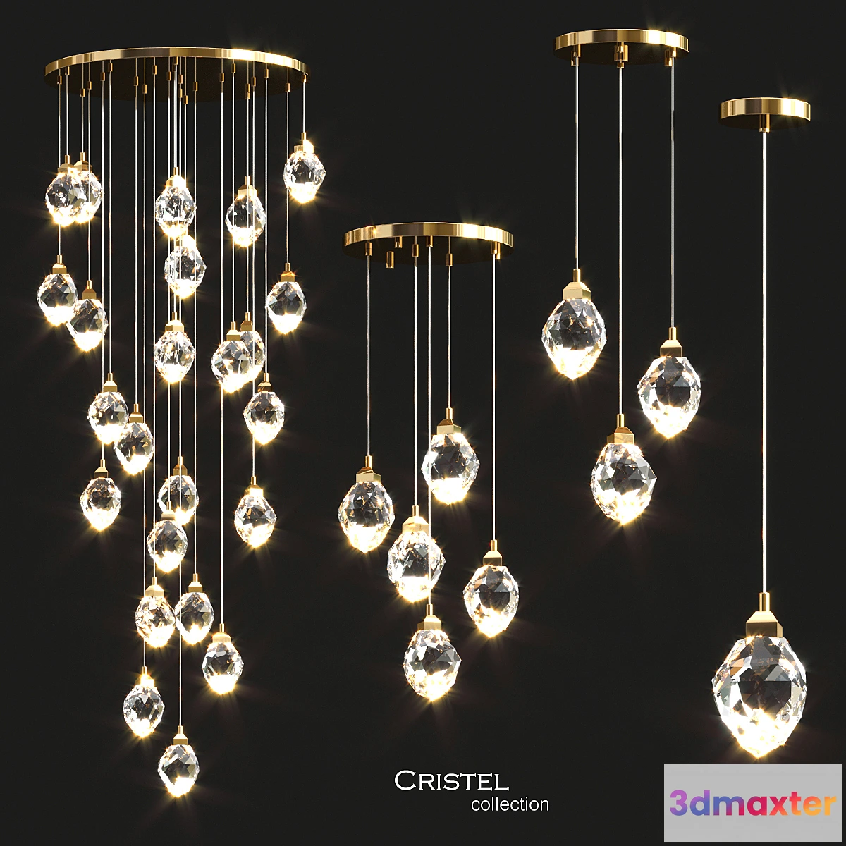 1444510 - Cristel Chandelier Collection 3D Max