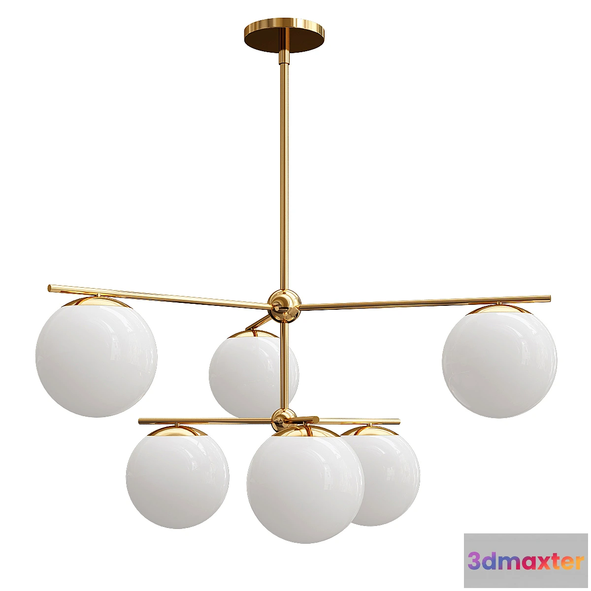 1444774 - Sphere Stem 7-Light Chandelier 3D Max