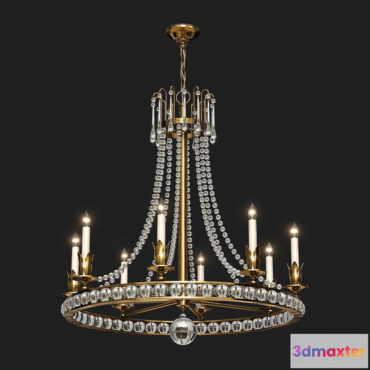 1445096 - Visual Comfort Regency 31inch Large Chandelier by Joe Nye 3D Max