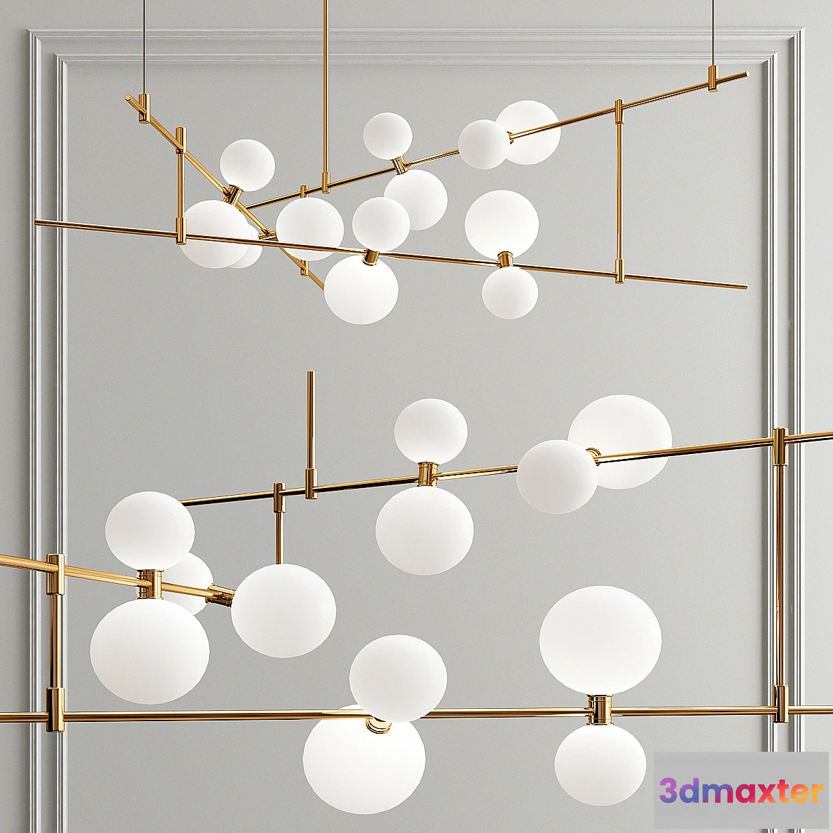 1445252 - ModernRail Geometric Linear Suspension 3D Max