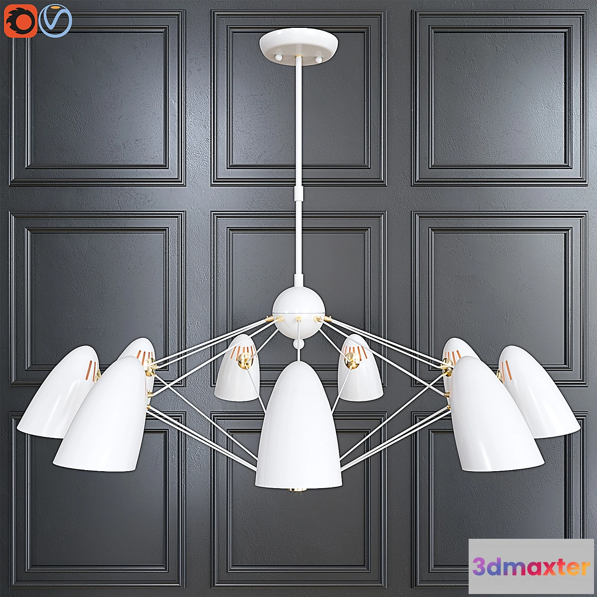 1445374 - Hanging chandelier Favorite Humpen 1758-9P 3D Max