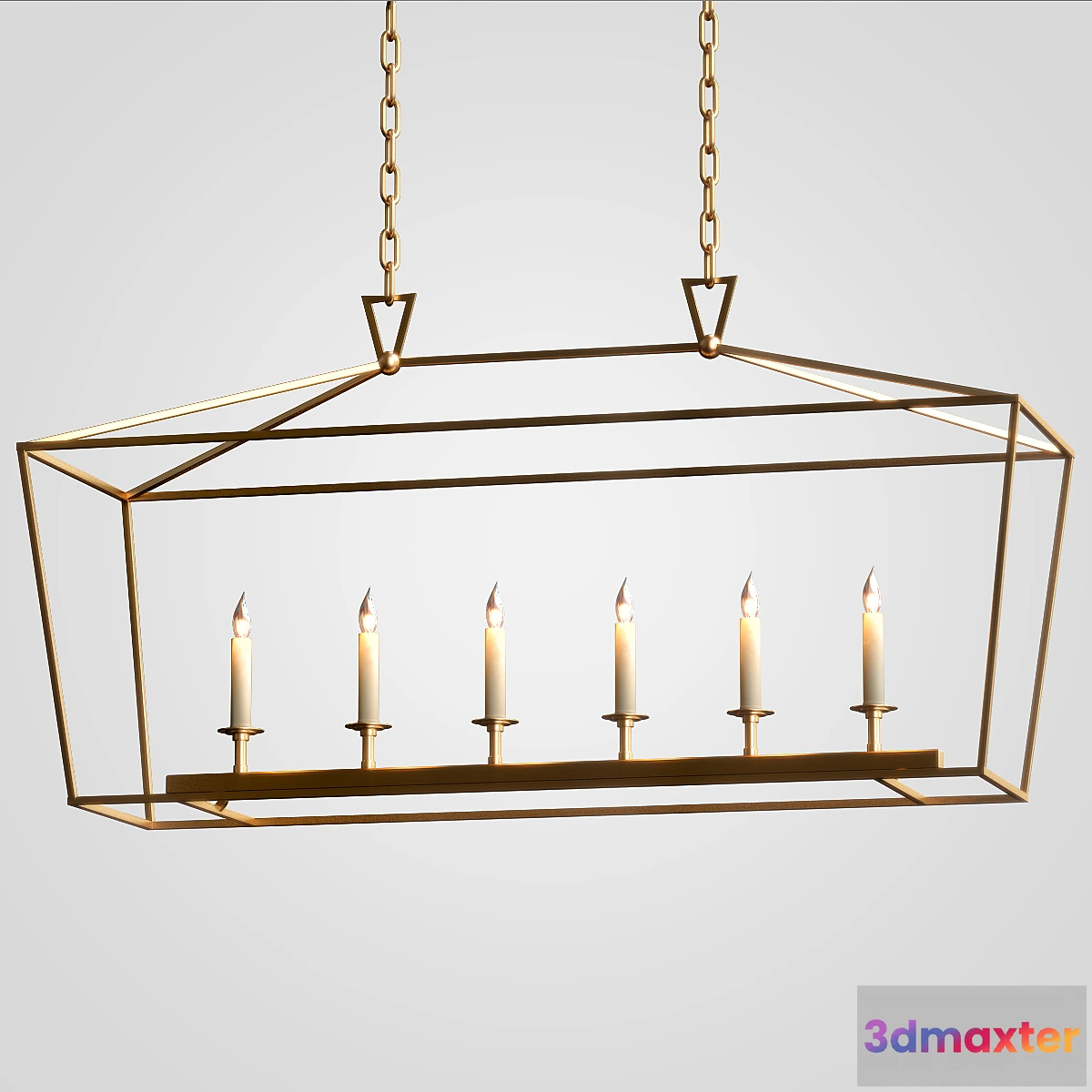 1445802 - Linear Pendant Bronze RH chandelier 3D Max