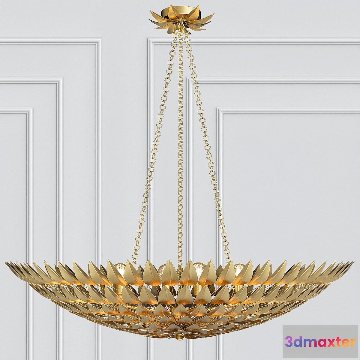 1446360 - Broche 8-Light Chandelier 3D Max