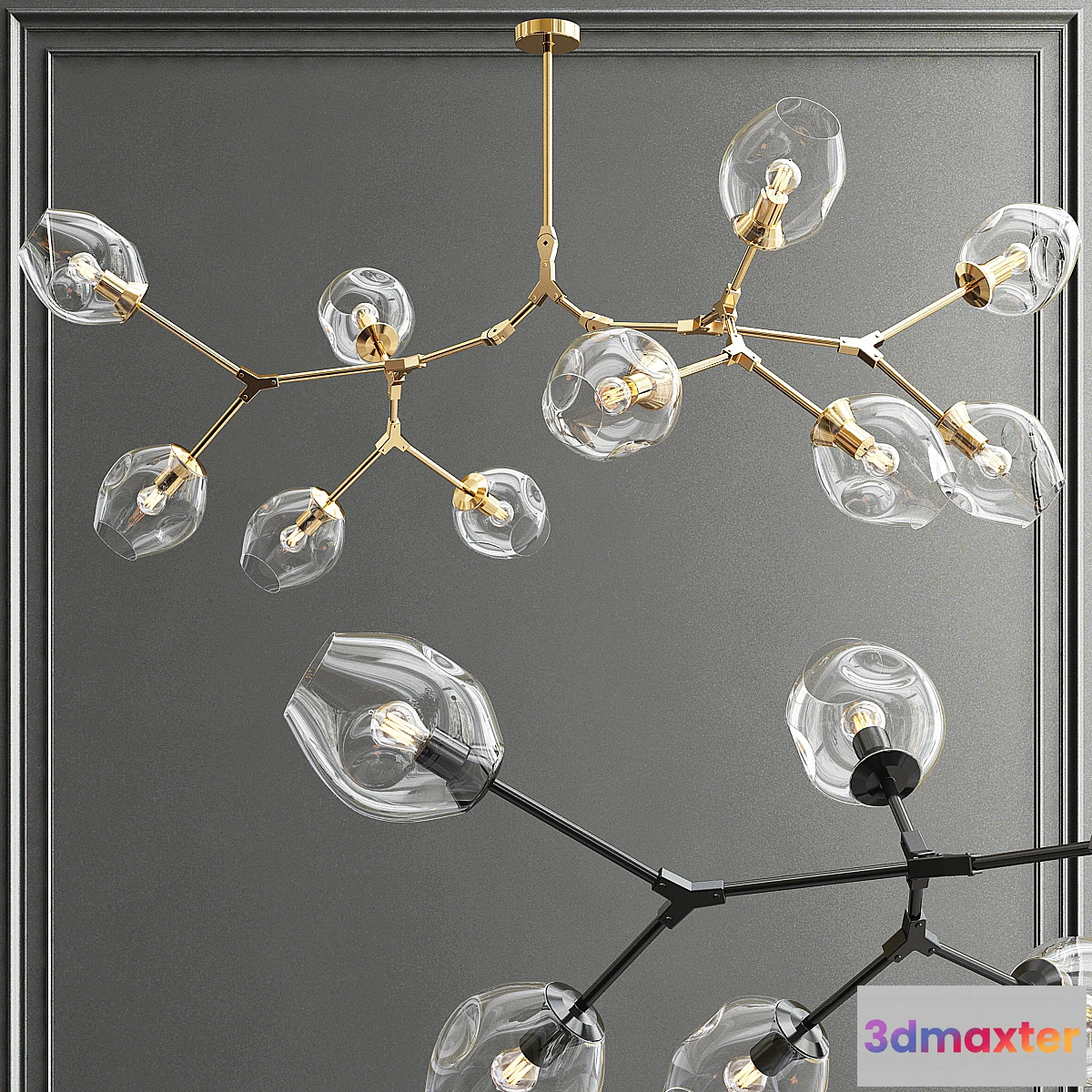 1446758 - Branching bubble chandelier 3D Max