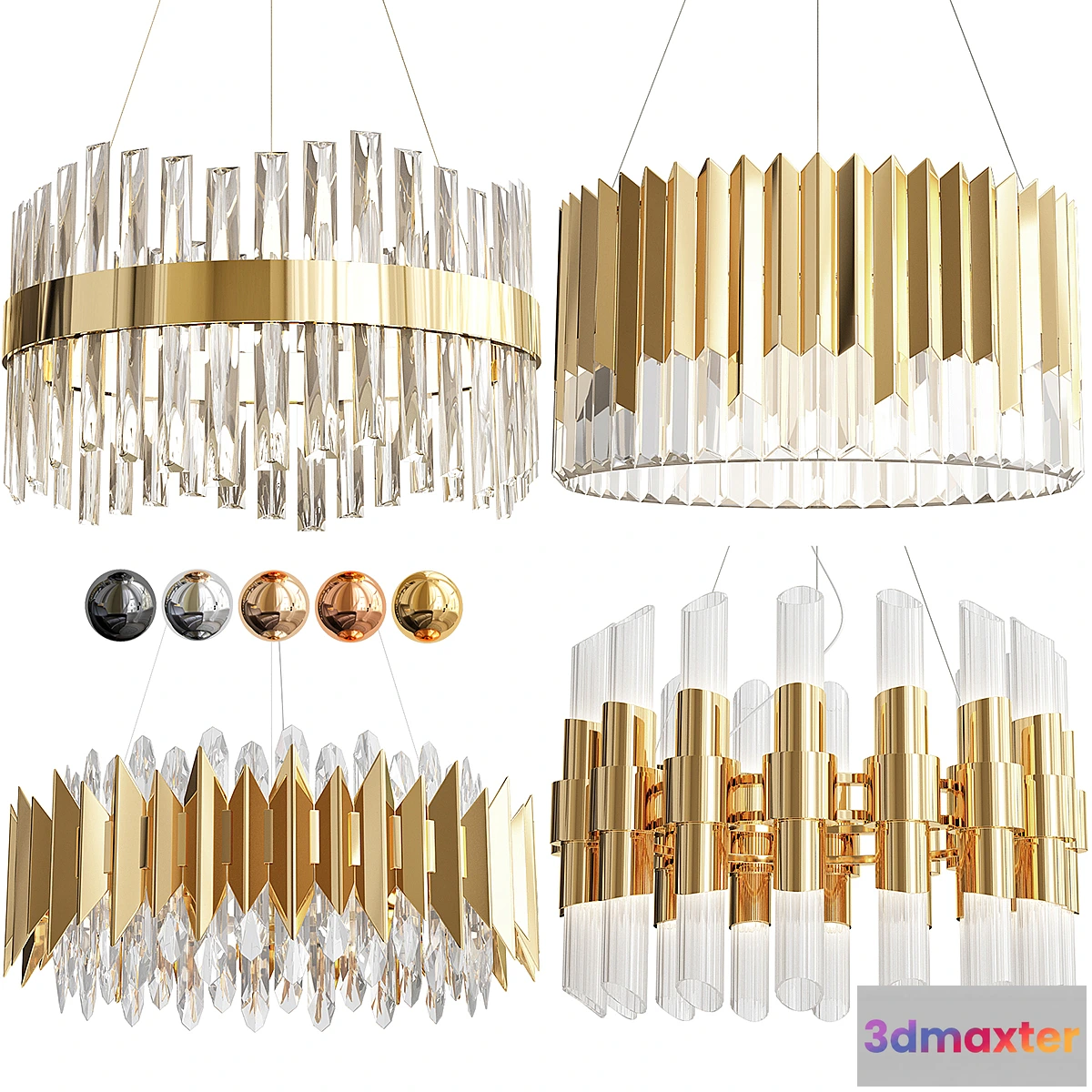 1447350 - Super Exclusive Chandelier Set-6 3D Max