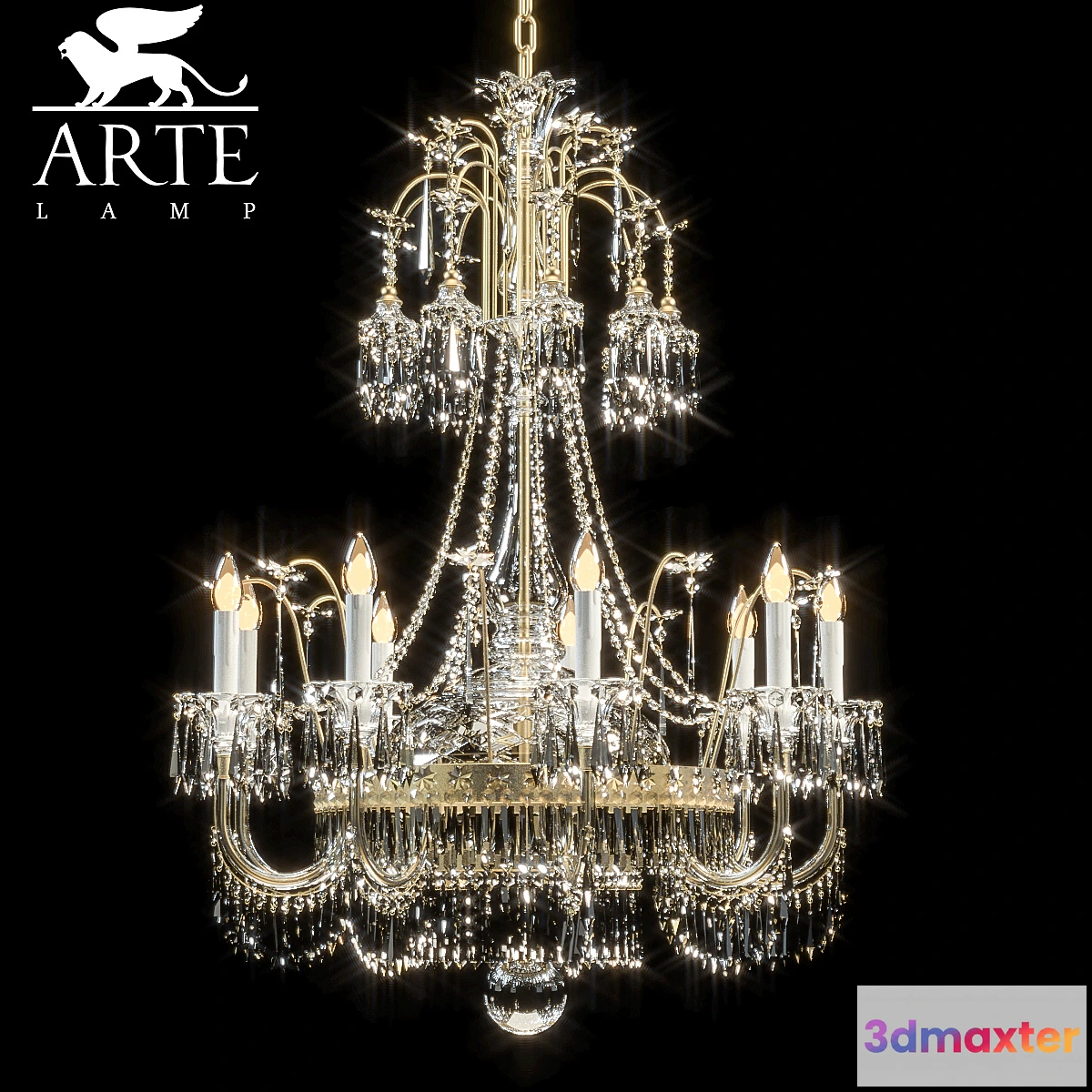 1448036 - Chandelier Crystal lamp 3D Max