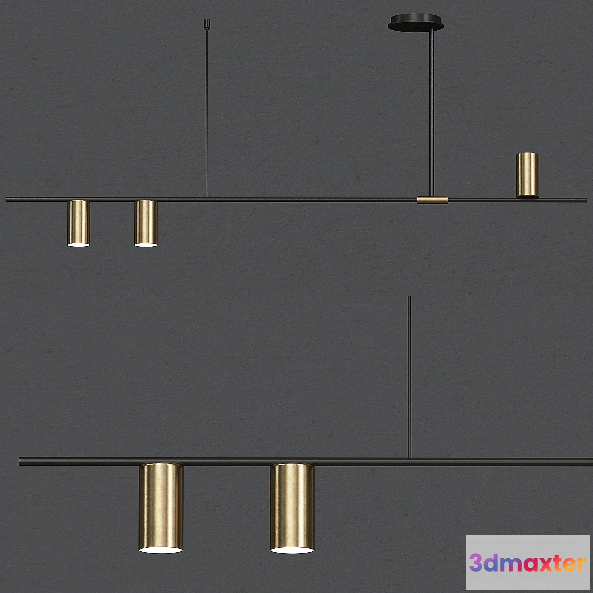 1448118 - Tribes Linear Pendant 3D Max