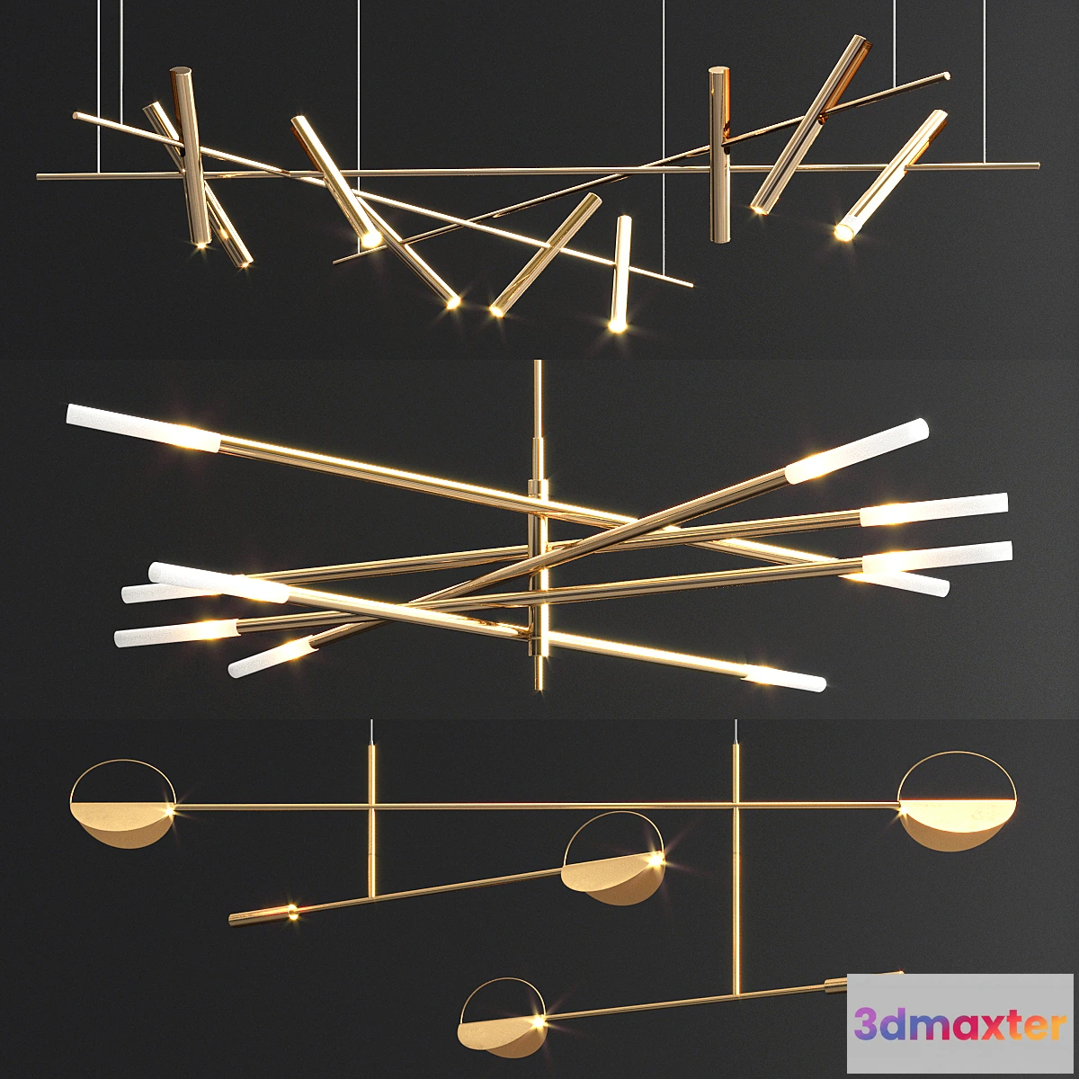 1448152 - Bolia Esprit Rousseau Chandelier - 3 type 3D Max